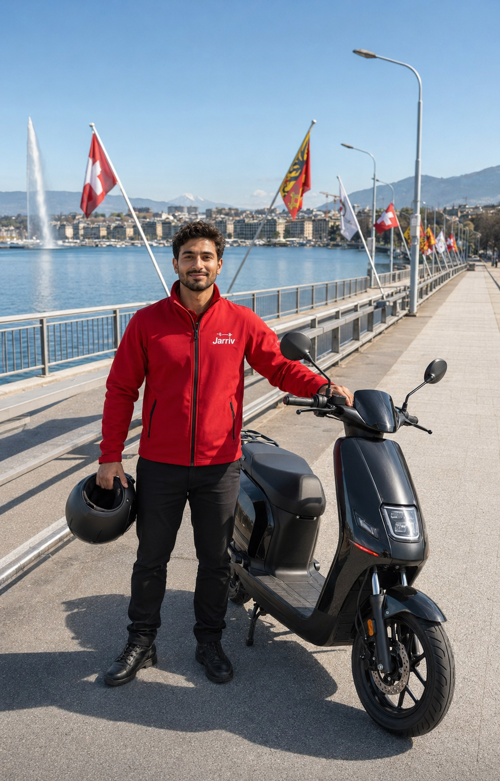 Rayan, verified Jarriv mover in Switzerland with a scooter